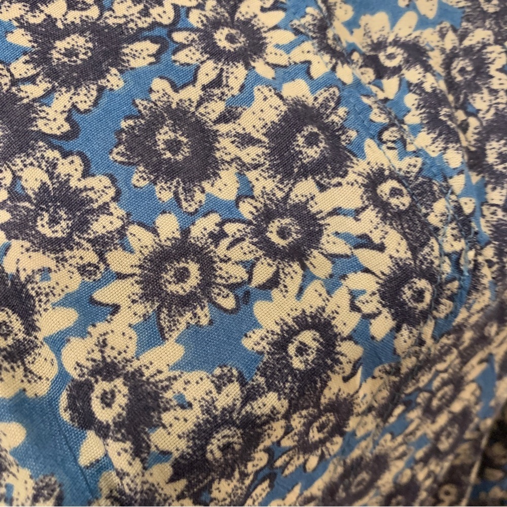 Free people Blue Floral Flare Dress Size Small - Picture 7 of 10